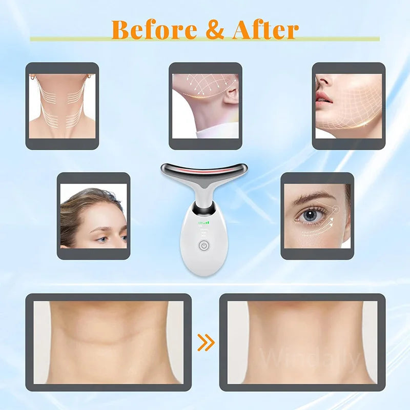 7 Colors Anti-Wrinkle Facial Massager & Neck Lift Device
