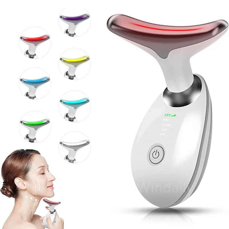 7 Colors Anti-Wrinkle Facial Massager & Neck Lift Device