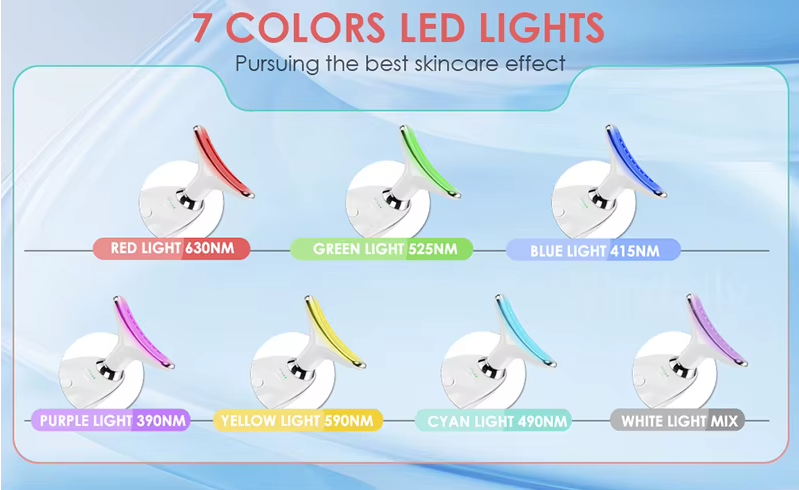 7 Colors Anti-Wrinkle Facial Massager & Neck Lift Device