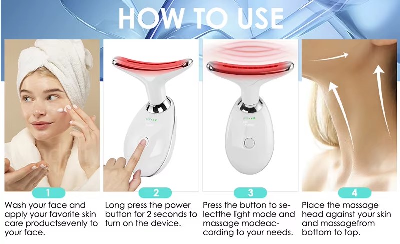 7 Colors Anti-Wrinkle Facial Massager & Neck Lift Device