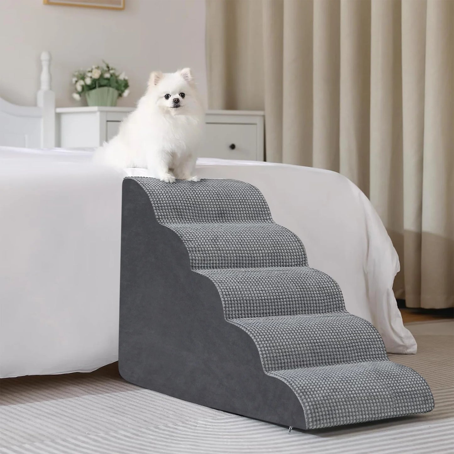 Pet Steps Non-Slip Stairs for Dogs & Cats - Washable, 3-5 Steps